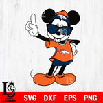 Denver Broncos mickey christmas 5 Svg Eps Dxf Png File, Digital Download, Instant Download