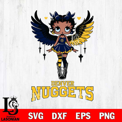 Denver Nuggets Anglel Black Fan Girl Betty Boop