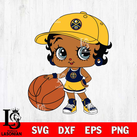 Denver Nuggets Betty Boop NBA 12 Svg Eps Dxf Png File, NBA svg, Digital Download, Instant Download