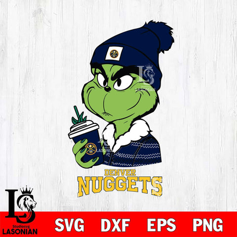 Denver Nuggets Boujee Grinch Christmas Cut Files Cricut, Svg Dxf Eps Png file , Silhouette