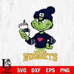 Denver Nuggets Boujee Grinch Heart Christmas Cut Files Cricut, Svg Dxf Eps Png file , Silhouette