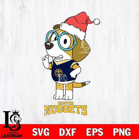 Denver Nuggets Christmas Bluey Honey Sport Svg , Christmas Svg , Bluey svg , Digital Download, dxf eps png pdf file