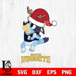 Denver Nuggets Christmas Bluey Santa Claus Svg , Christmas Svg , Bluey svg , Digital Download, dxf eps png pdf file