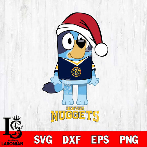 Denver Nuggets Christmas Bluey Sport Svg , Christmas Svg , Bluey svg , Digital Download, dxf eps png pdf file