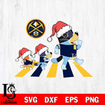 Denver Nuggets Family Bluey Walking Christmas Svg Eps Dxf Png File, Digital Download, Instant Download