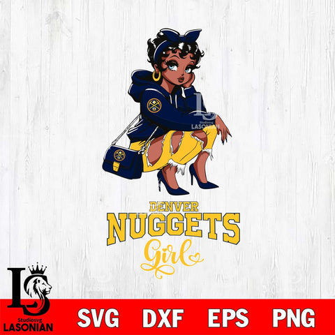 Denver Nuggets Fashion Black Fan Girl Betty Boop