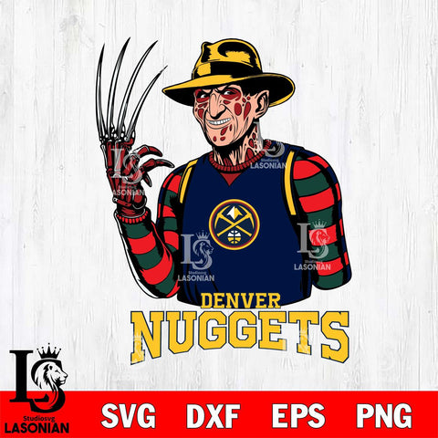 Denver Nuggets Freddy Krueger Horror Svg Eps Dxf Png File, NBA svg, Digital Download, Instant Download