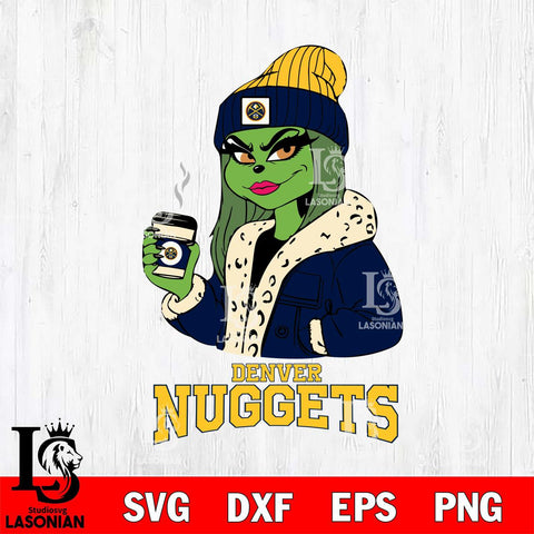 Denver Nuggets Girls Grinch Bougie Svg Eps Dxf Png File, Digital Download, Instant Download