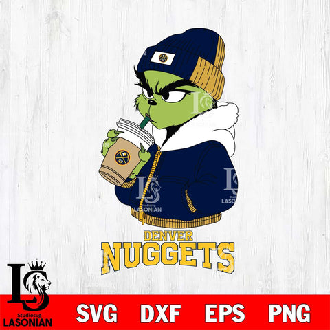 Denver Nuggets Grinch Bougie Christmas Cut Files Cricut, Svg Dxf Eps Png file , Silhouette