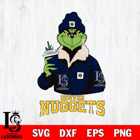 Denver Nuggets Grinch Christmas Cut Files Cricut, Svg Dxf Eps Png file , Silhouette