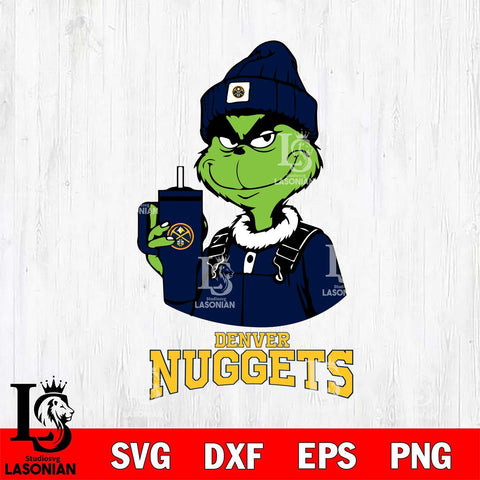 Denver Nuggets Grinch Football Christmas Cut Files Cricut, Svg Dxf Eps Png file , Silhouette