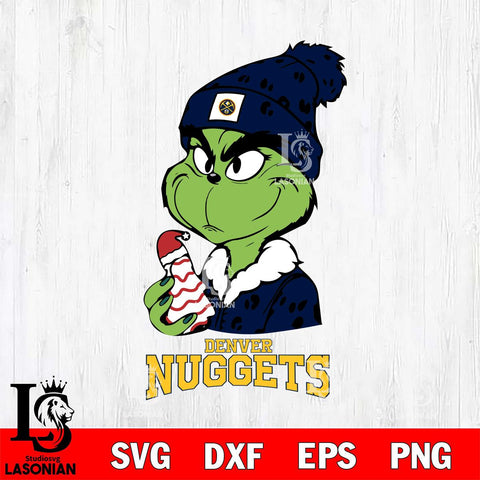 Denver Nuggets Grinch Tree Cake Svg Eps Dxf Png File, Digital Download, Instant Download