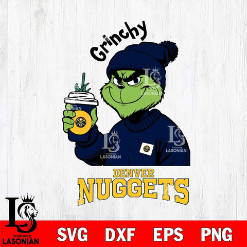 Denver Nuggets Grinchy Bougie Christmas Cut Files Cricut, Svg Dxf Eps Png file , Silhouette