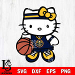 Denver Nuggets Hello Kitty basketball Svg Eps Dxf Png File, Digital Download, Instant Download