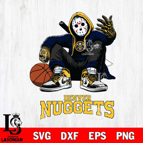 Denver Nuggets NBA Jason Voorhees Halloween SVG Svg Eps Dxf Png File, Digital Download, Instant Download