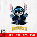 Denver Nuggets Stitch Ghost Svg Eps Dxf Png File, NBA svg, Digital Download, Instant Download