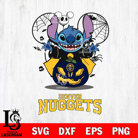 Denver Nuggets Stitch Horror Halloween Svg Eps Dxf Png File, Digital Download, Instant Download