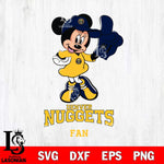 Denver Nuggets #1 Fan Minnie Mouse Svg Eps Dxf Png File, Digital Download, Instant Download