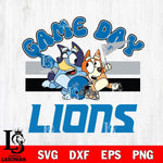 Detroit Lions Bluey & Bingo 9 Svg Eps Dxf Png File, NFL svg, Digital Download, Instant Download