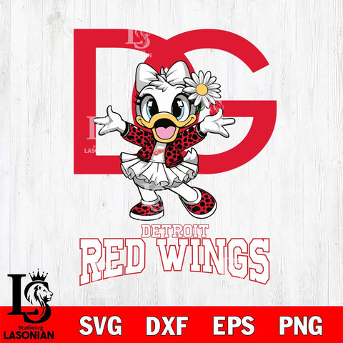 Detroit Red Wings Dolce And Gabbana Daisy Duck Disney Svg Eps Dxf Png File, Digital Download, Instant Download