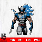 Detroit Lions Badass Wolverine Svg Eps Dxf Png File, Digital Download, Instant Download