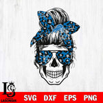 Detroit Lions Badass Women Skull SVG