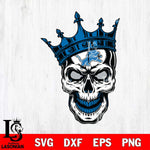 Detroit Lions Badass king Skull SVG