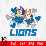 Detroit Lions Bluey & Bingo 10 Svg Eps Dxf Png File, NFL svg, Digital Download, Instant Download