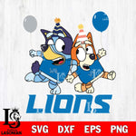 Detroit Lions Bluey & Bingo 2 Svg Eps Dxf Png File, NFL svg, Digital Download, Instant Download