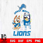 Detroit Lions Bluey Bingo Dance Mode Svg Eps Dxf Png File, NFL svg, Digital Download, Instant Download