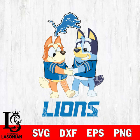 Detroit Lions Bluey Chilli Dance Svg Eps Dxf Png File, Digital Download, Instant Download