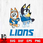 Detroit Lions Bluey Chilli Mode Dance Svg Eps Dxf Png File, Digital Download, Instant Download