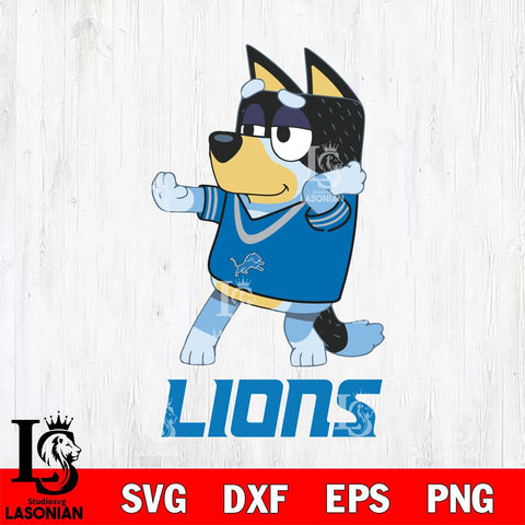 Detroit Lions Bluey Dad Dance Svg Eps Dxf Png File, Digital Download, Instant Download