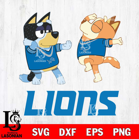 Detroit Lions Bluey Dance Svg Eps Dxf Png File, Digital Download, Instant Download