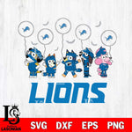 Detroit Lions Bluey Halloween Spooky Svg Eps Dxf Png File, Digital Download, Instant Download