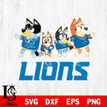 Detroit Lions Bluey Mode Dance Squats Svg Eps Dxf Png File, Digital Download, Instant Download