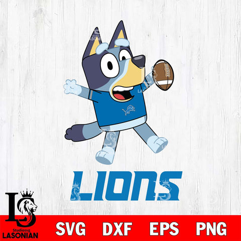 Detroit Lions Bluey Sport Football Cricut Files,Bluey Svg file,Digital Download ,Instant Download