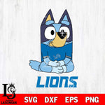 Detroit Lions Bluey Styles Football Cricut Files,Bluey Svg file,Digital Download ,Instant Download