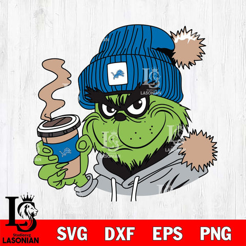 Detroit Lions Boujee Grinch 4 Svg Eps Dxf Png File, Digital Download, Instant Download