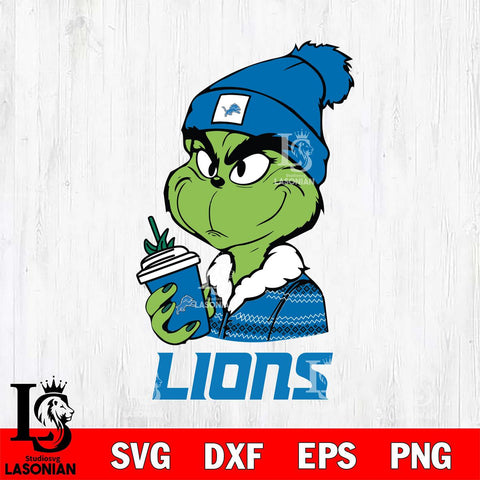 Detroit Lions Boujee Grinch Christmas Svg Eps Dxf Png File,Cricut svg files, Digital Download, Instant Download