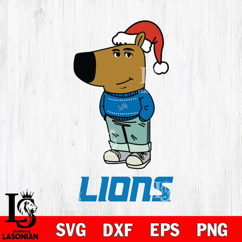 Detroit Lions Chill Guy Christmas Svg Eps Dxf Png File,NFL Svg Files,Christmas svg ,Digital Download ,Instant Download