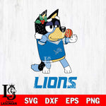 Detroit Lions Christmas Bluey Bandit Heeler Svg Eps Dxf Png File,Cut Svg Files, Digital File, Sublimation