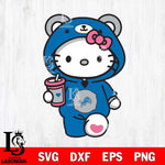 Detroit Lions Cute Hello Kitty Svg Eps Dxf Png File, Digital Download, Instant Download