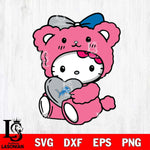 Detroit Lions Cute Hello Kitty 3 Svg Eps Dxf Png File, Digital Download, Instant Download