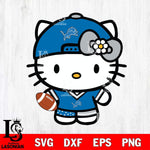 Detroit Lions Cute Hello Kitty Football 10 Svg Eps Dxf Png File, NFL svg, Digital Download, Instant Download