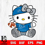 Detroit Lions Cute Hello Kitty Football 11 Svg Eps Dxf Png File, NFL svg, Digital Download, Instant Download