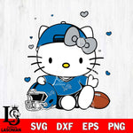 Detroit Lions Cute Hello Kitty Football Svg Eps Dxf Png File, NFL svg, Digital Download, Instant Download