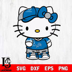 Detroit Lions Cute Hello Kitty Football 2 Svg Eps Dxf Png File, NFL svg, Digital Download, Instant Download