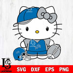 Detroit Lions Cute Hello Kitty Football 4 Svg Eps Dxf Png File, NFL svg, Digital Download, Instant Download