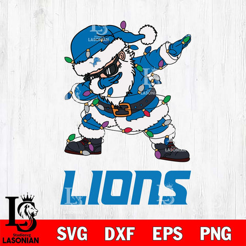 Detroit Lions Dabbing Santa Claus Ugly Christmas Svg Eps Dxf Png File,NFL Svg Files,Digital Download,Sublimation,Instant Download